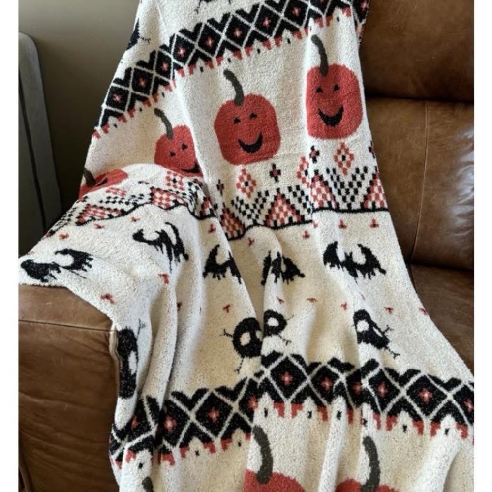 Halloween Themed Knit Blanket